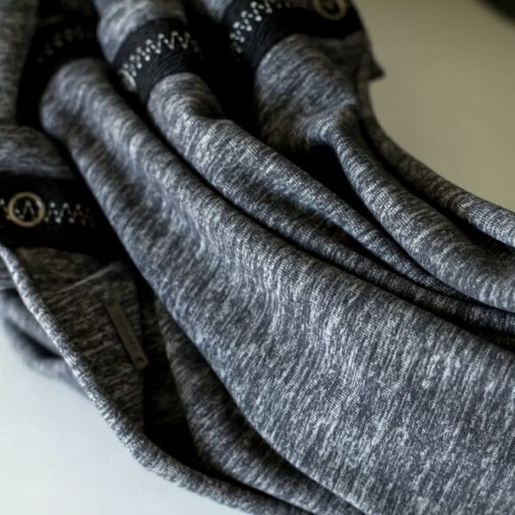 Lululemon Vinyasa Scarf Wrap Heathered Black Rulu - Picture 7 of 8